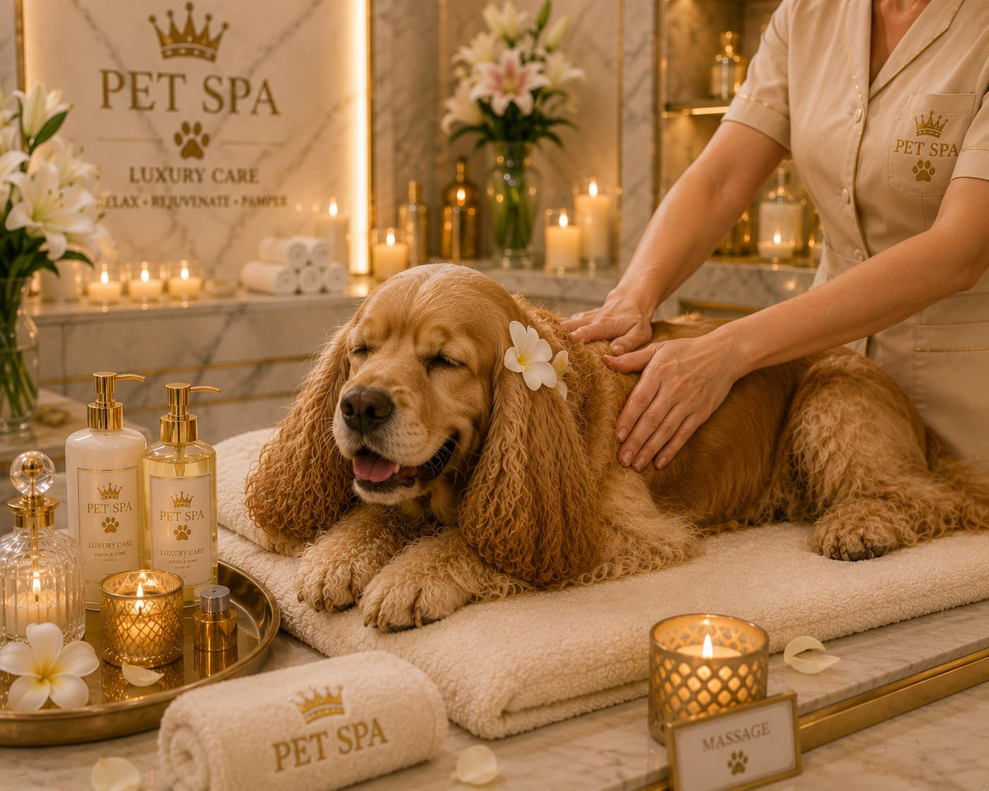 Ultimate Luxury | Medium Dog Luxury Grooming(Includes Haircut/Shave)